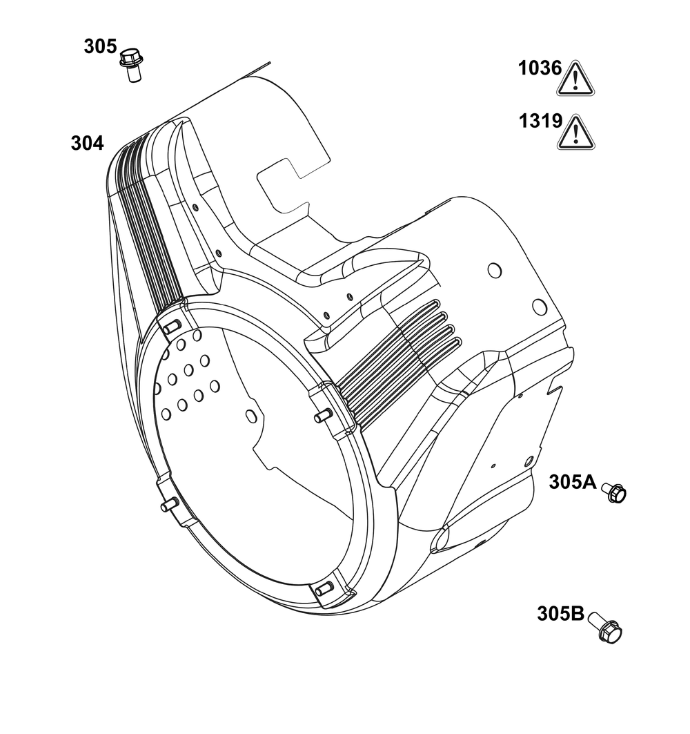 Blower Housing Group Diagram and Parts List for 386447-3349-G1 200000 - 399999 Briggs and Stratton Engine